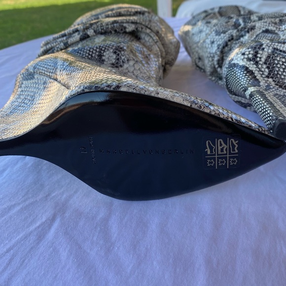 Marcell Von Berlin Snake Skin Leather Boots - Picture 2 of 10